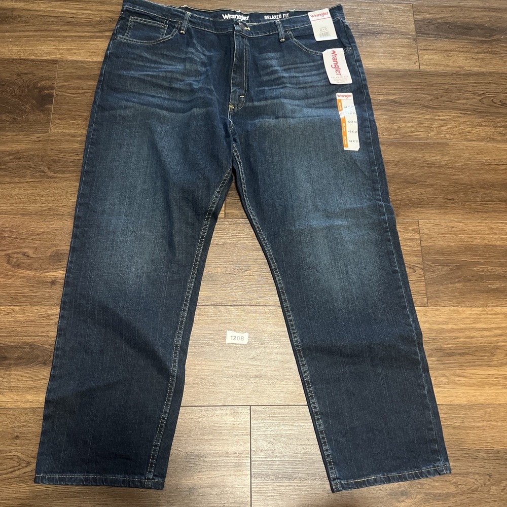 Wrangler Men's Genuine Relaxed-Fit Jean 42 x 30 NEW Dark Denim
